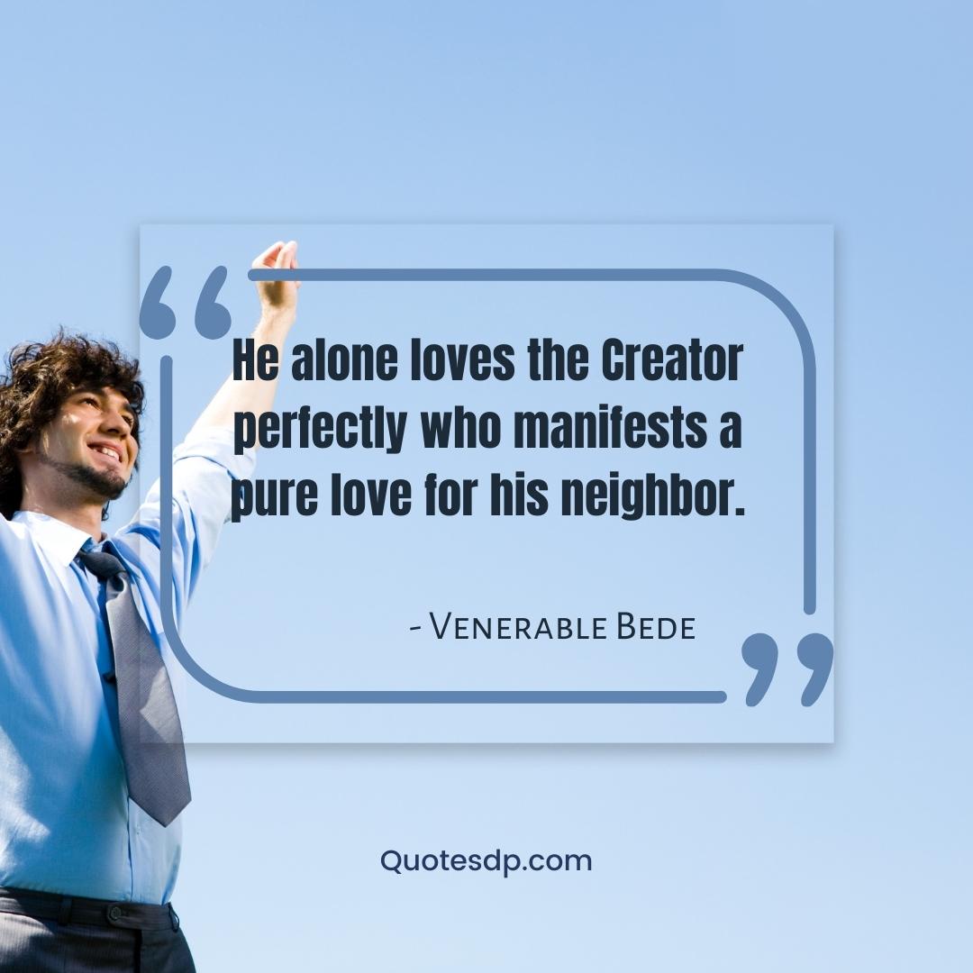 be alone quotes Venerable Bede