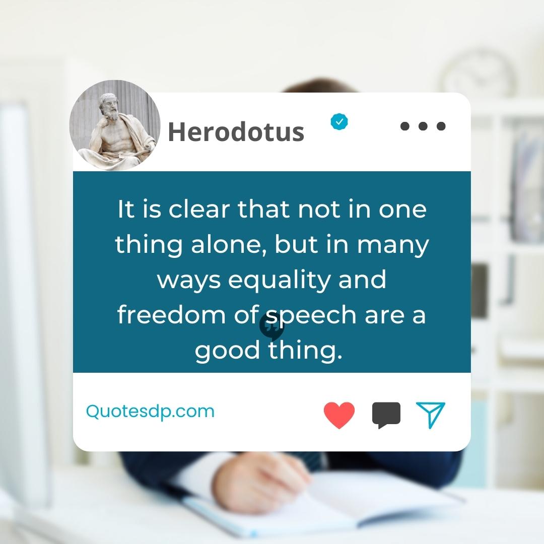 being alone saying and quotes Herodotus