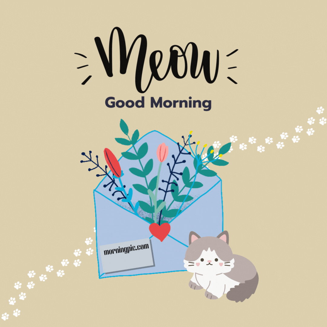 good morning kitten images