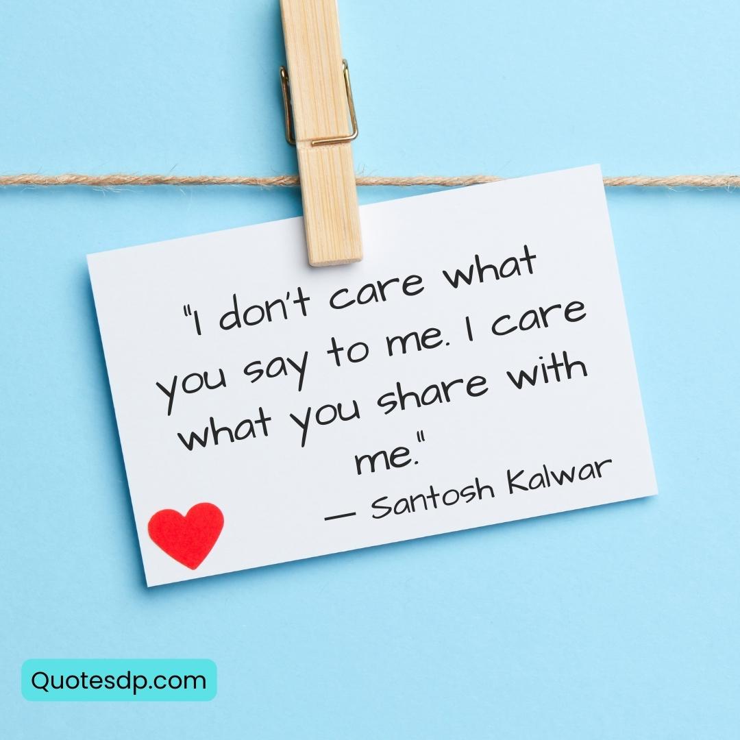 Love quotes from Santosh Kalwar: Share Love