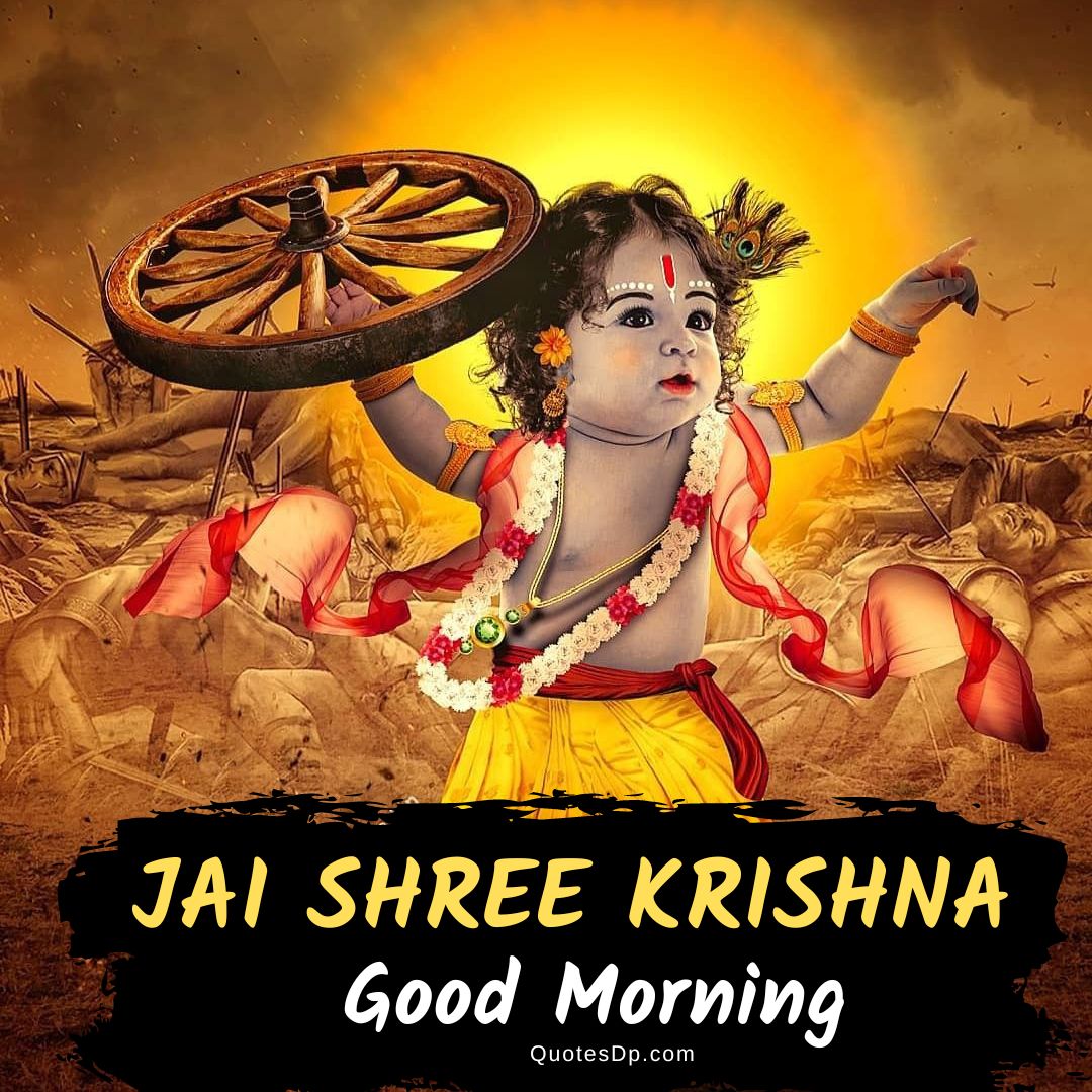 150+ Beautiful Good Morning Krishna Images | Jai Shree Krishna - Morning Pic