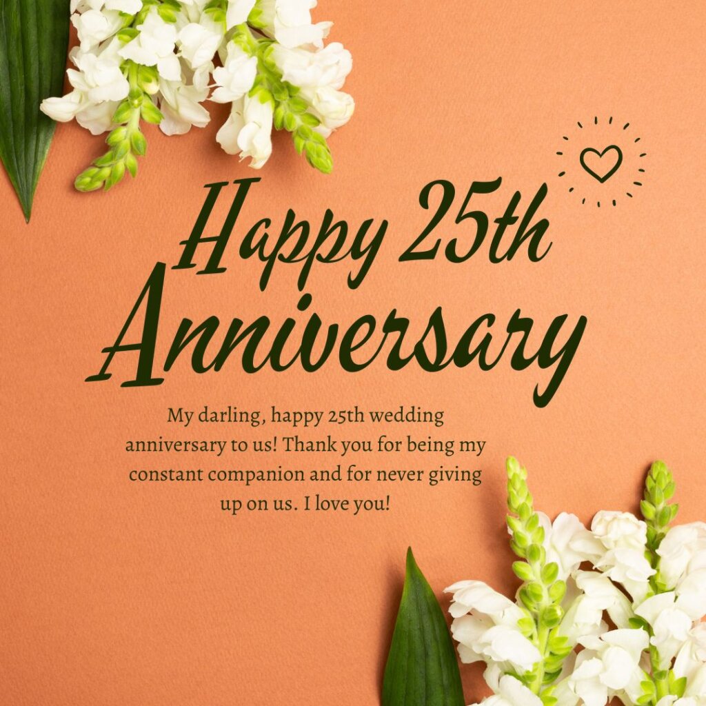 25th Anniversary Wishes For Husband