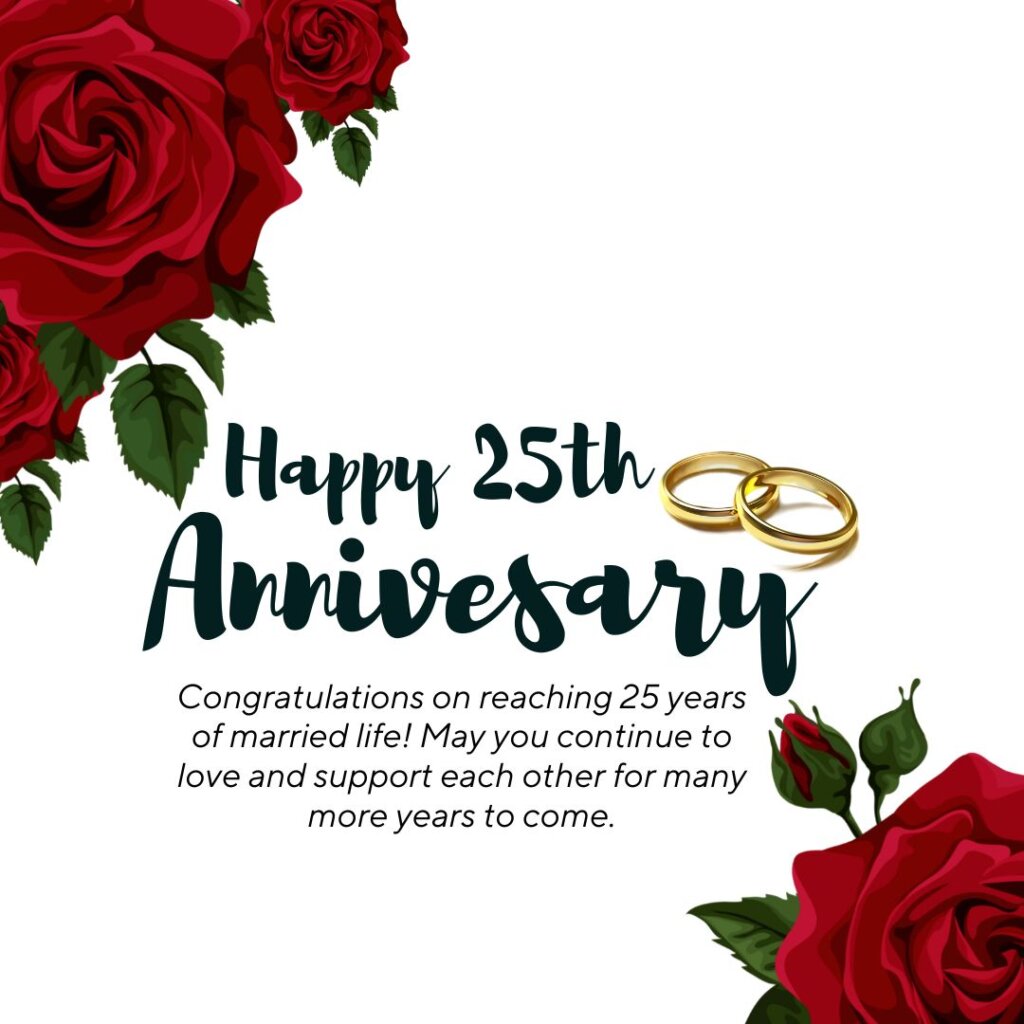 25th Marriage Anniversary Wishes For Friends