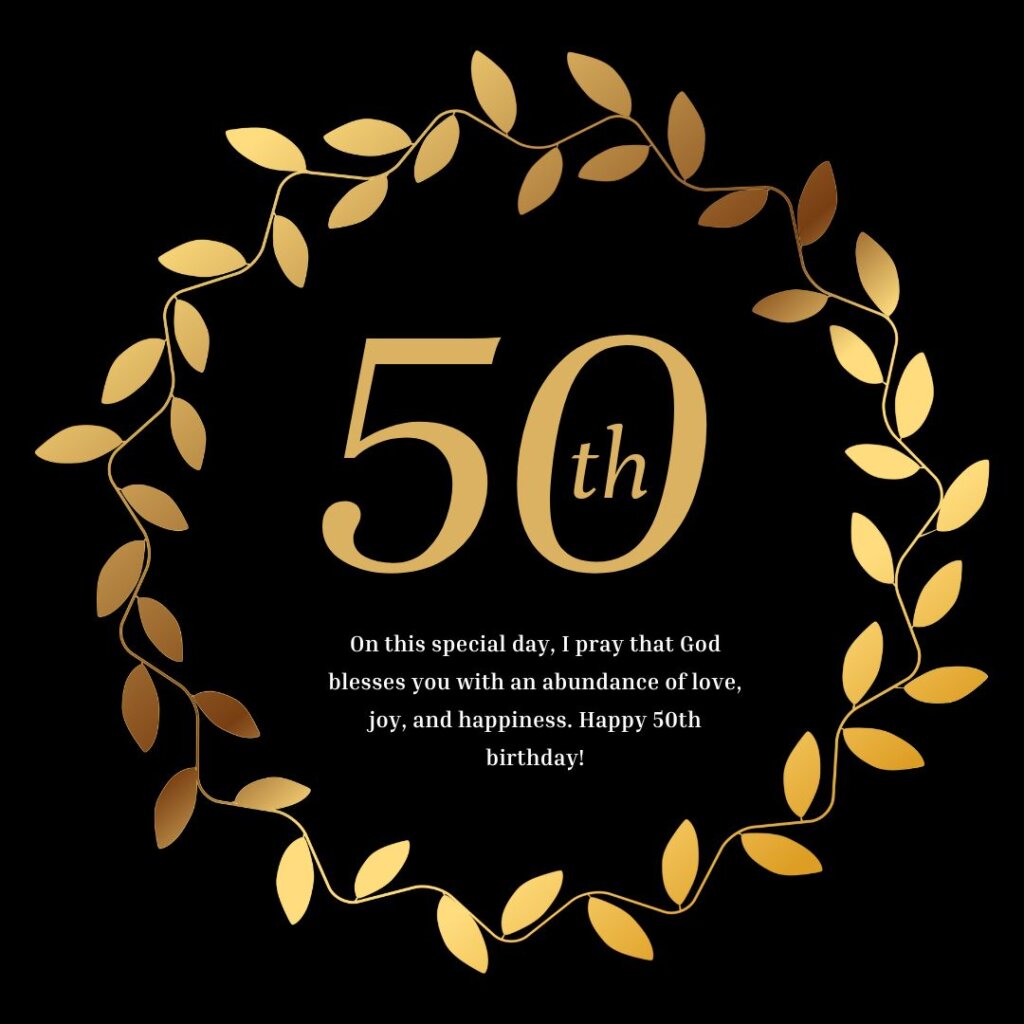 50th birthday wishes Prayers