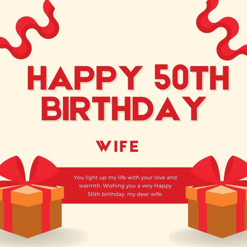 50th Birthday Wishes for Wife