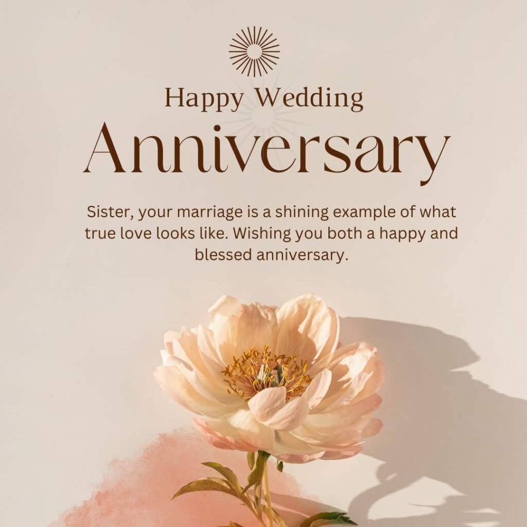 Wedding Anniversary Wishes for Sister