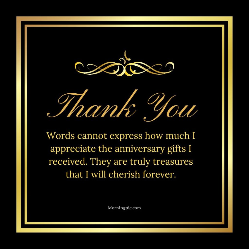 anniversary thank you message