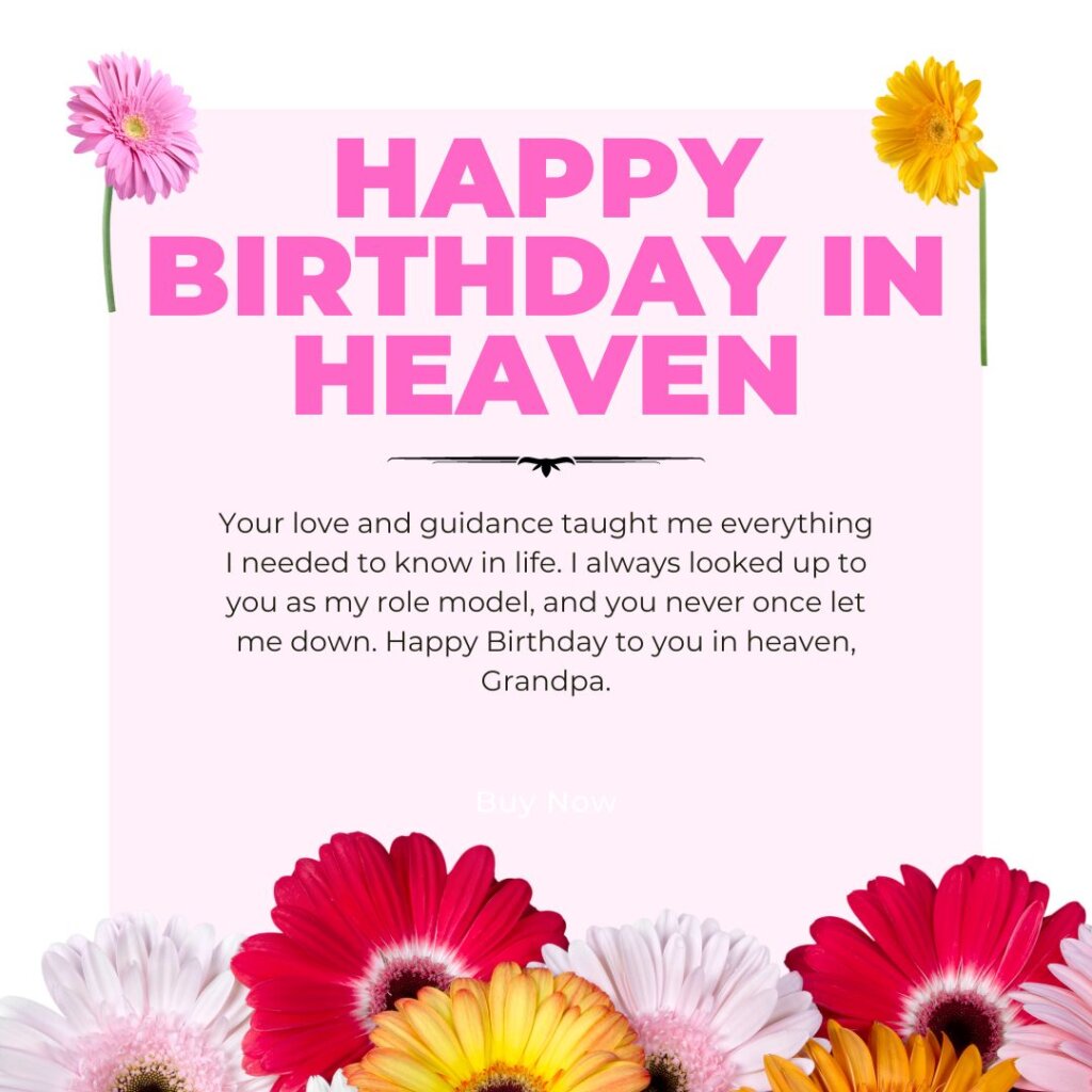 Happy Birthday in Heaven Wishes for Grandpa