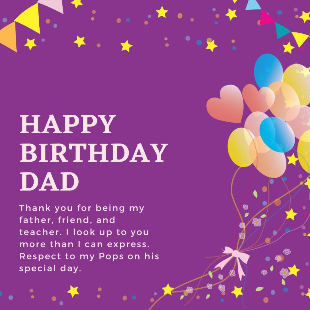 Birthday wishes for dad from son