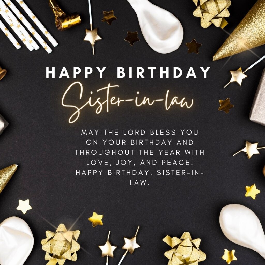 Religious birthday wishes for sister in law