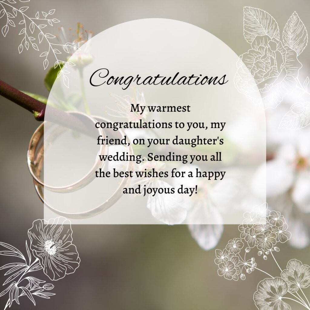 Daughter wedding wishes
