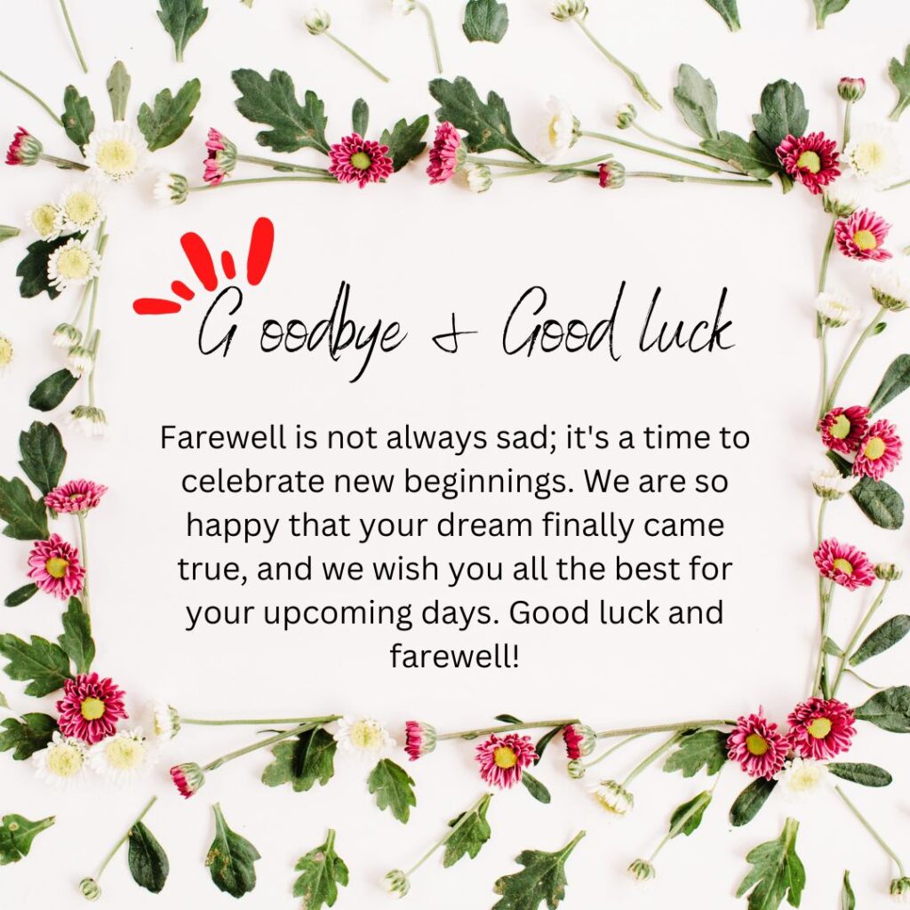 Farewell Message to Employee