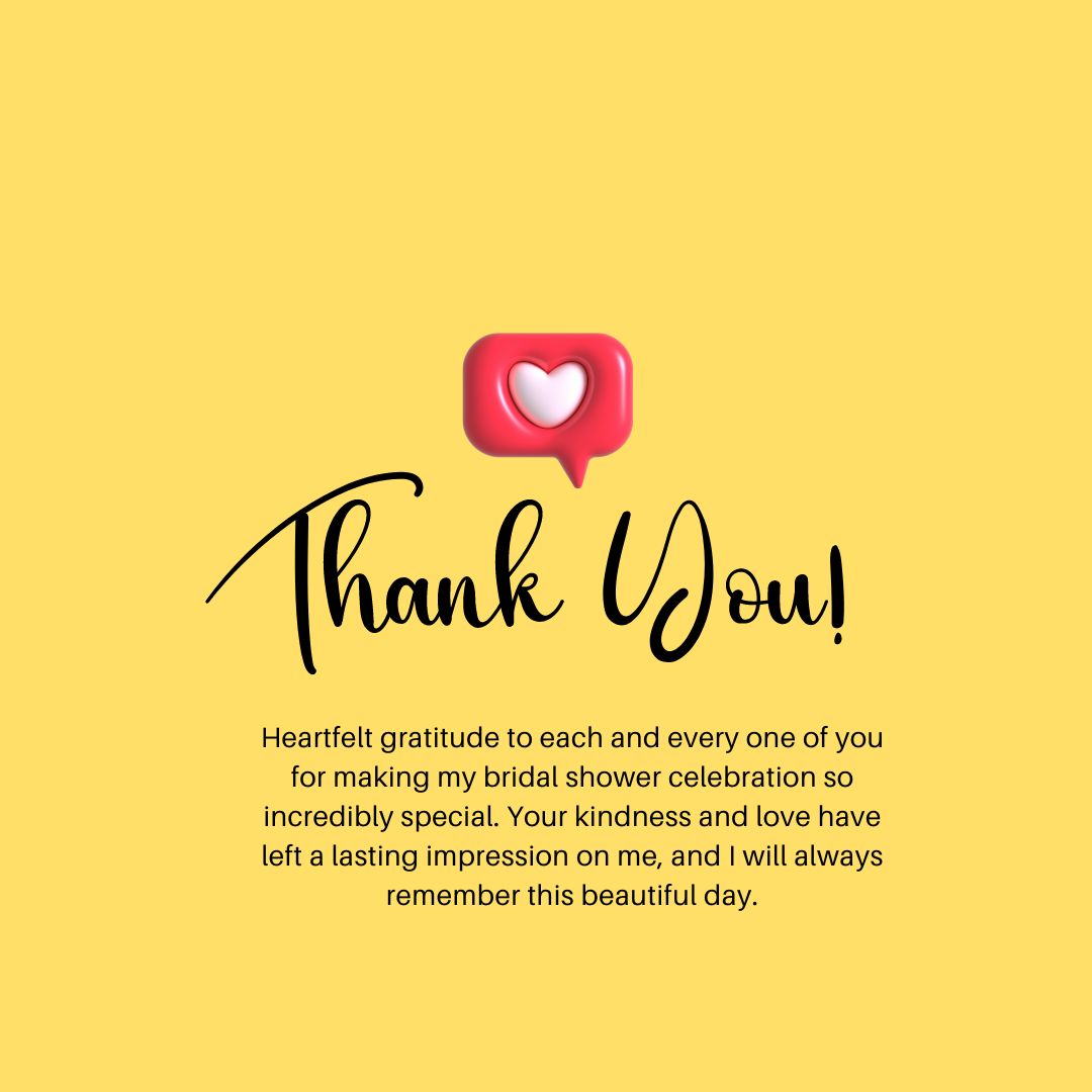 70+ Bridal Shower Thank You Messages: Heartfelt Appreciation