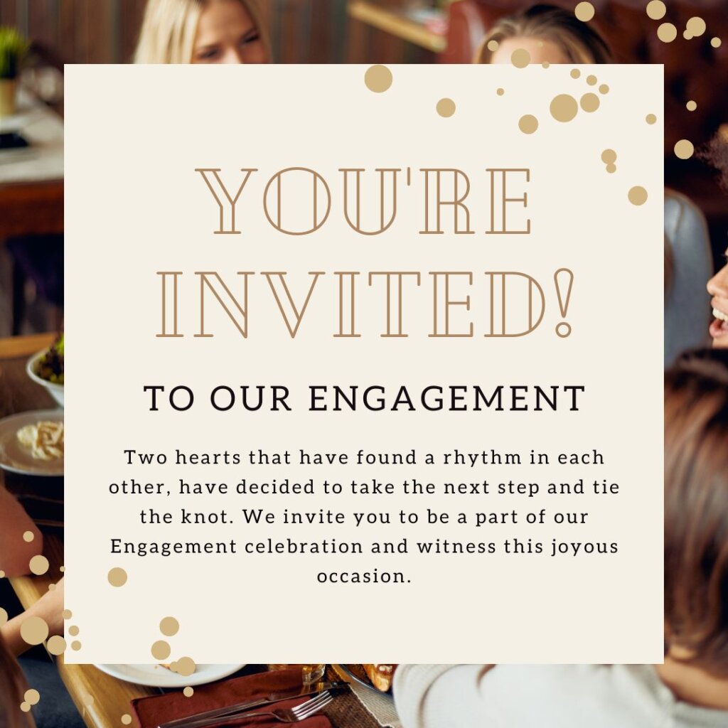 engagement invitation message