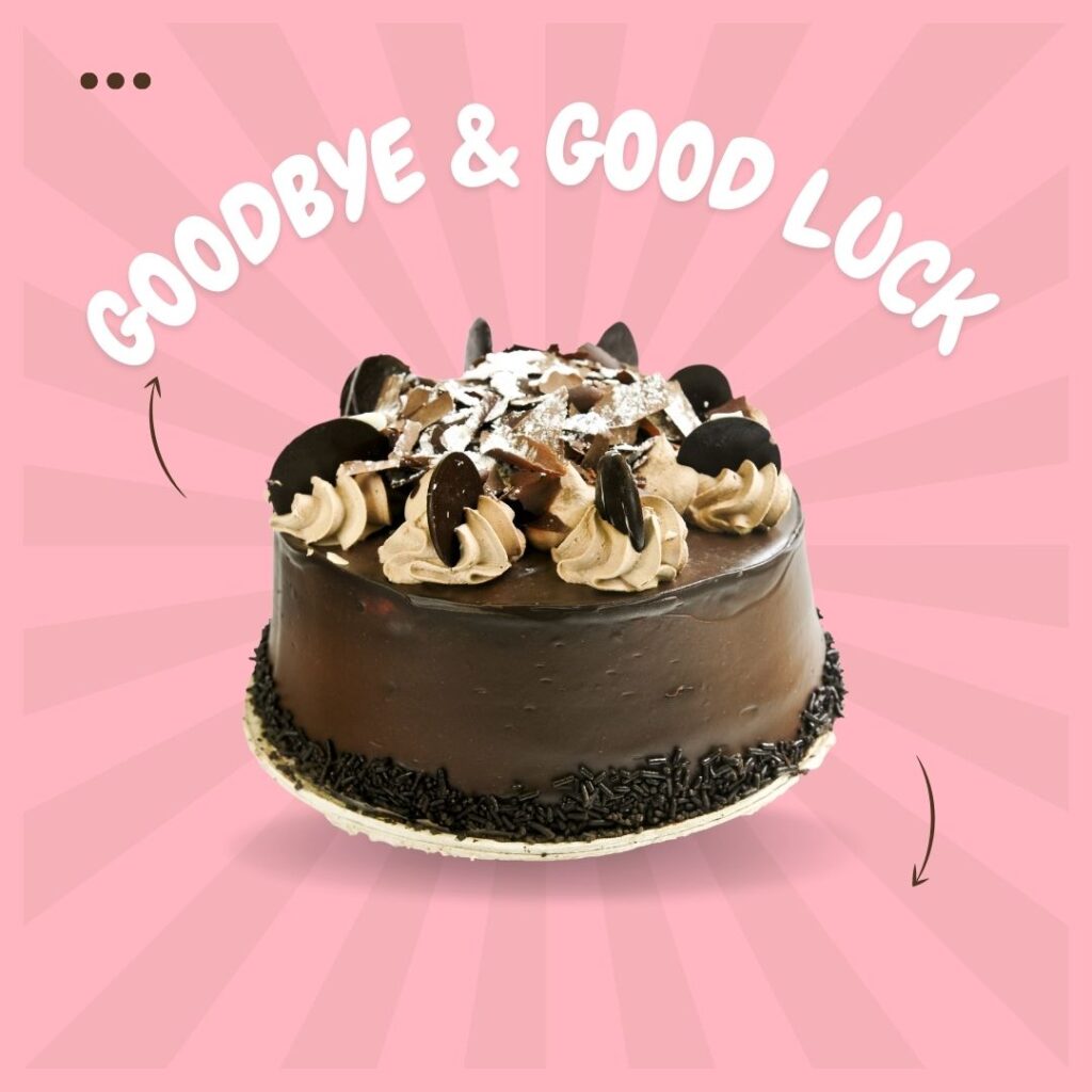 farewell cake message