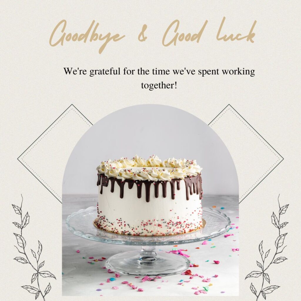 Farewell Cake Messages and Ideas  WishesMsg