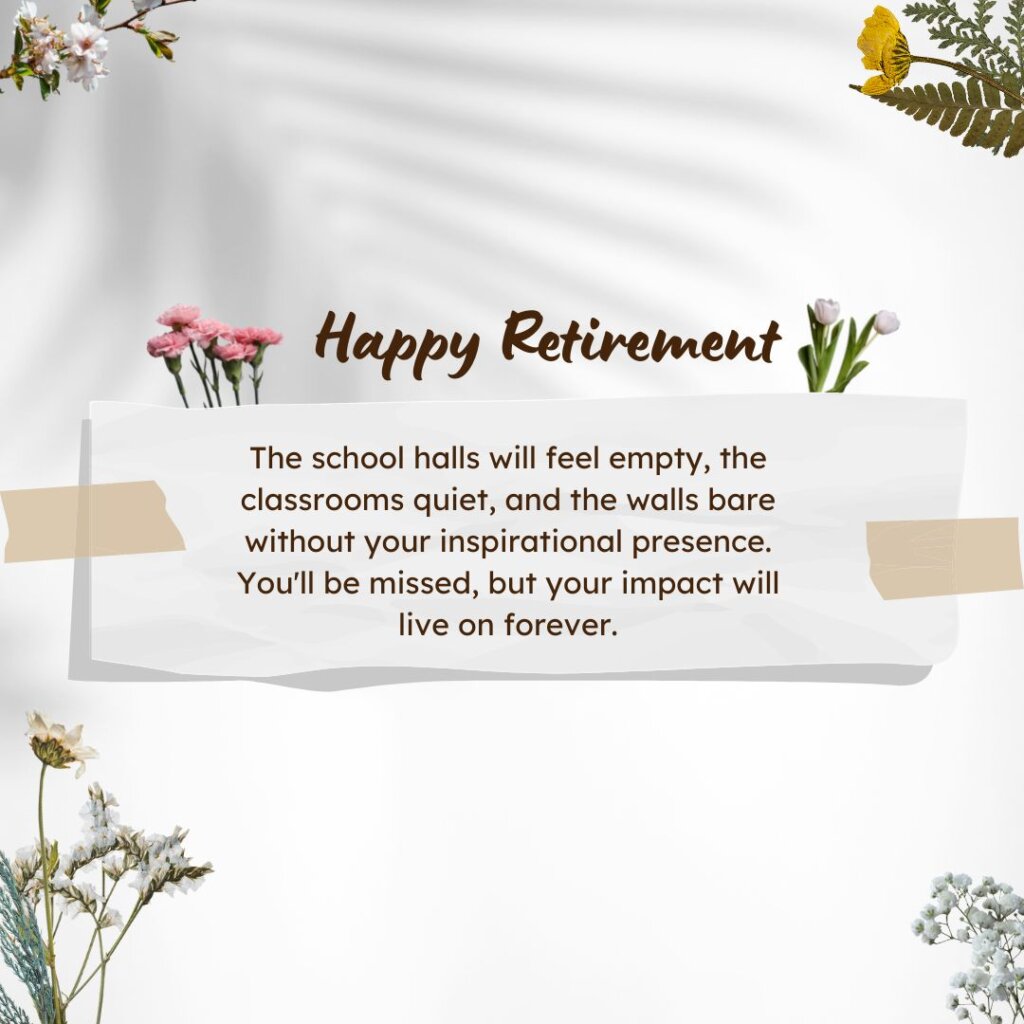 retirement wishes for teacher