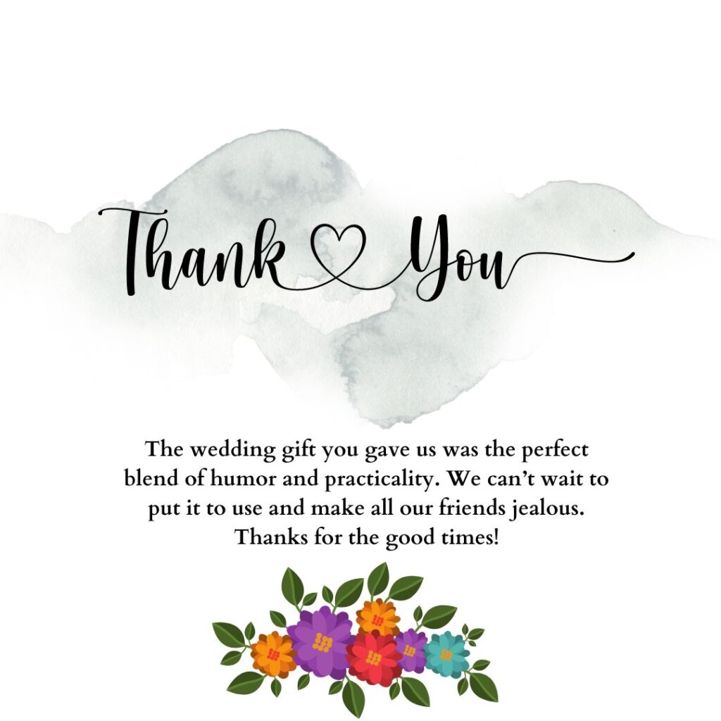Thank You for Wedding Gift