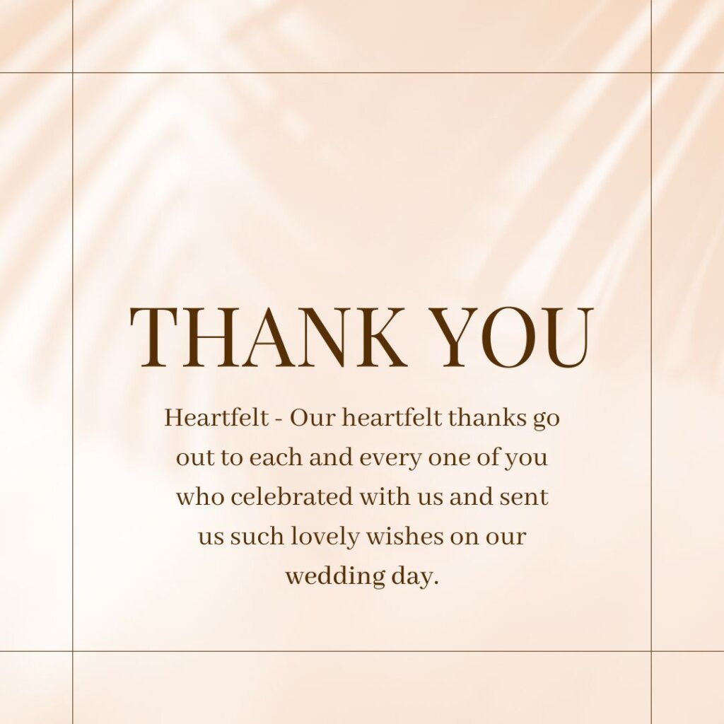 Thank You Message For Wedding Wishes