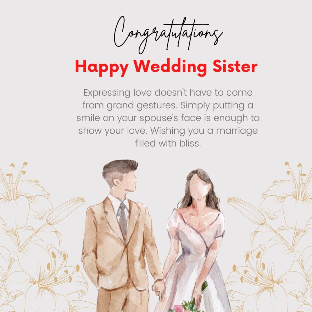 wedding wishes for sister