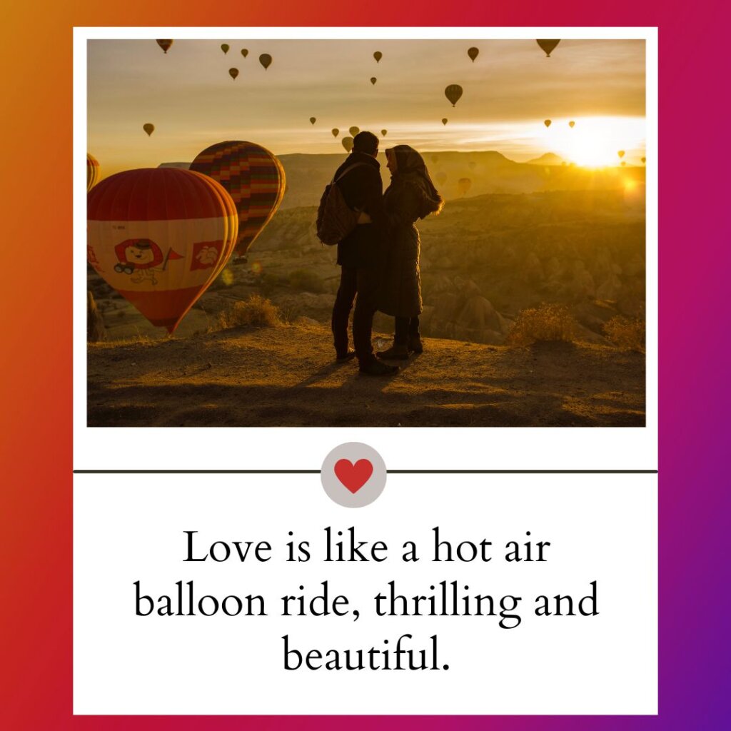 Hot air balloon captions