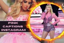 Pink captions for instagram