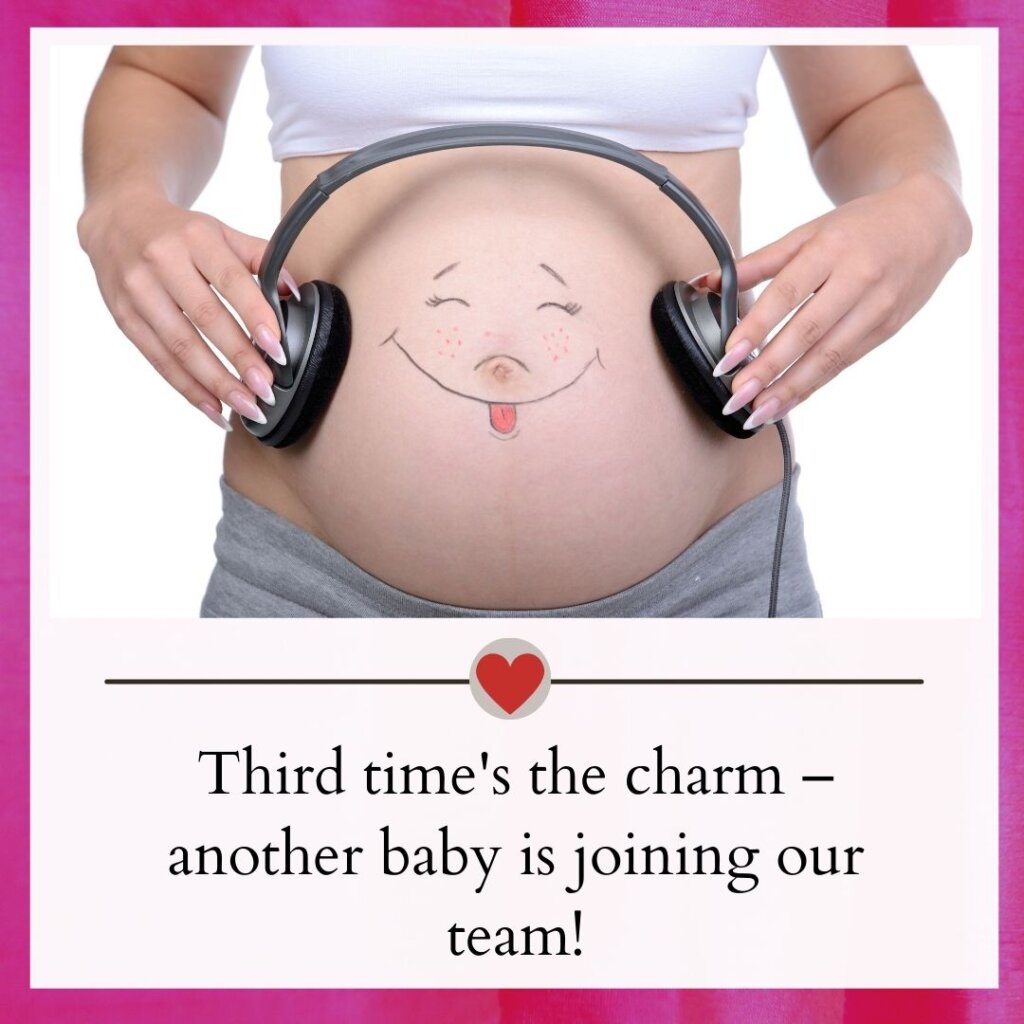 Pregnancy announcement captions