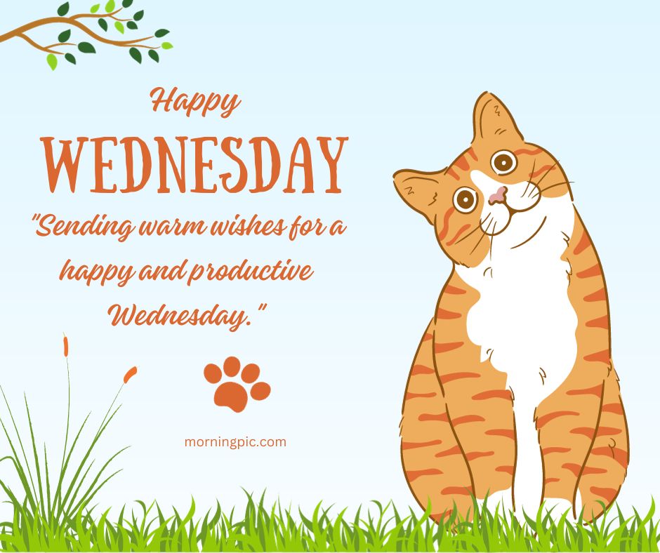 happy wednesday images with cats